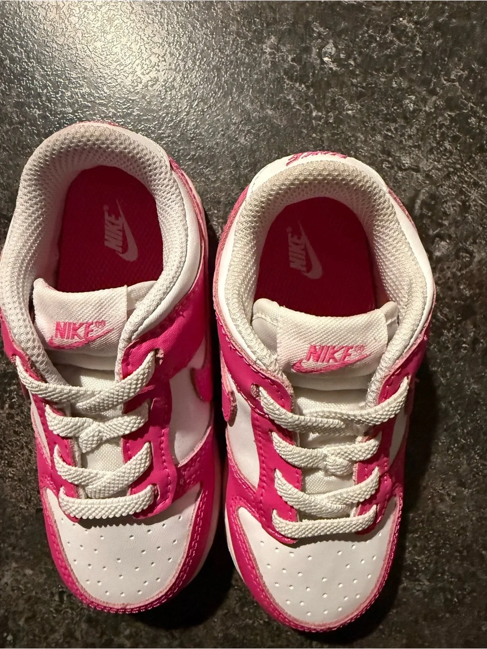 Nike Dunk Low Kids Pink and White Low-Top Sneakers